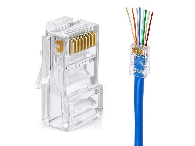 CableCreation RJ45 Pass Through Connectors, 100-Pack Cat6