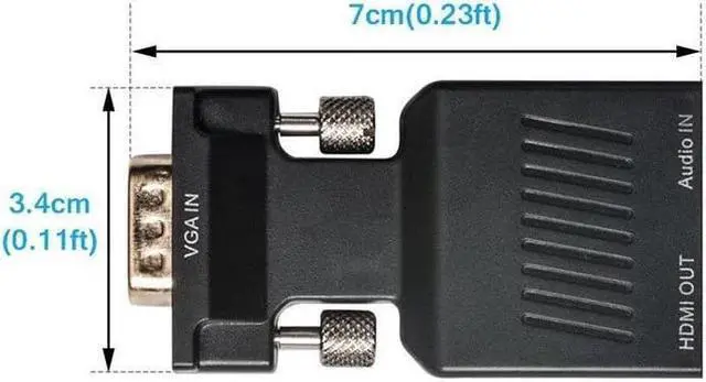 Alt view image 4 of 4 - VGA to HDMI Adapter with Audio 1080P VGA Male to HDMI Female Adapter Converter - Connect PC with VGA to TV/Monitor/Projector with HDMI Port