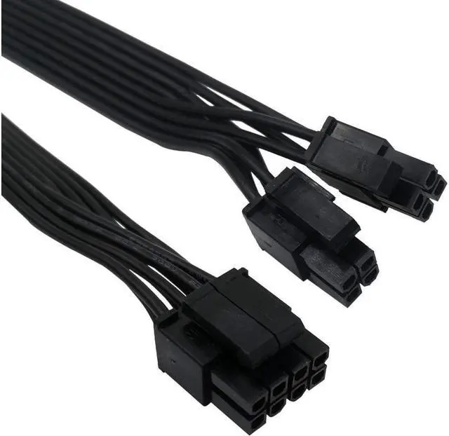 Alt view image 3 of 4 - CPU 8 Pin Male to CPU 8 Pin (4+4 Detachable) Male EPS-12V Motherboard Power Adapter Cable for Corsair Modular Power Supply 25-inch(63cm)