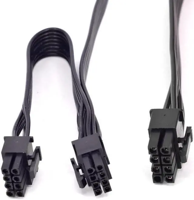 Alt view image 2 of 6 - PCI express GPU 8pin to Dual 6+2Pin 8 Pin Power supply Cable PCI-e Graphics card 8pin 1 to 2 power cord For Corsair CS series