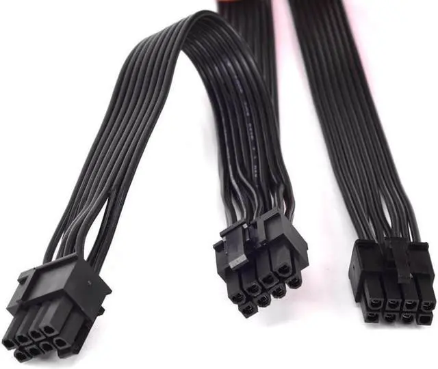 Alt view image 5 of 6 - PCI express GPU 8pin to Dual 6+2Pin 8 Pin Power supply Cable PCI-e Graphics card 8pin 1 to 2 power cord For Corsair CS series