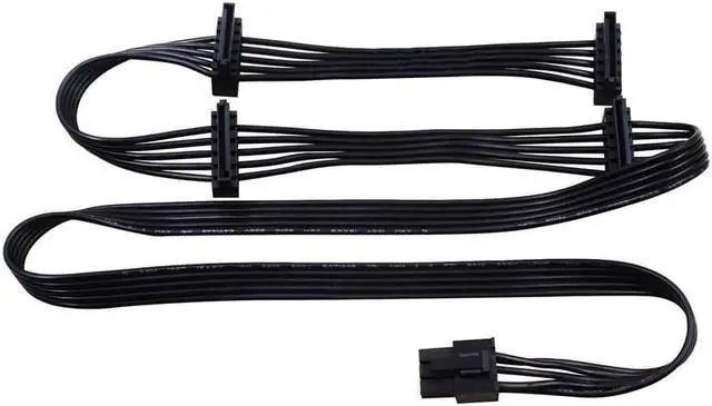 Alt view image 5 of 7 - PCI-E 6Pin 1 to 4 SATA Power Supply Cable for CORSAIR RM1000x RM850x RM750X PSU