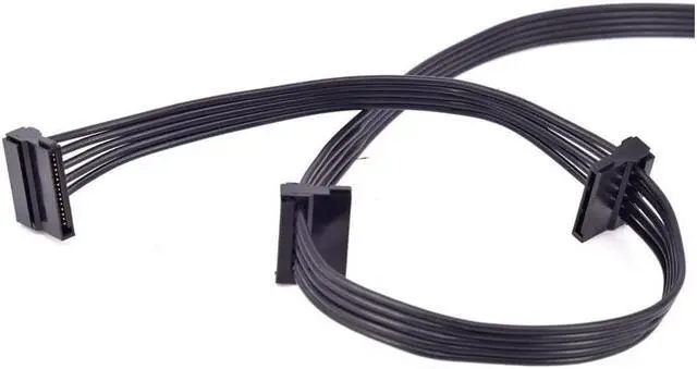 Alt view image 2 of 4 - GPU PCIe 6Pin 1 to 3 SATA 15Pin Right Angle Power Supply Cable Port Multiplier for CORSAIR AX1200 AX860 AX850 AX760 AX750 PSU