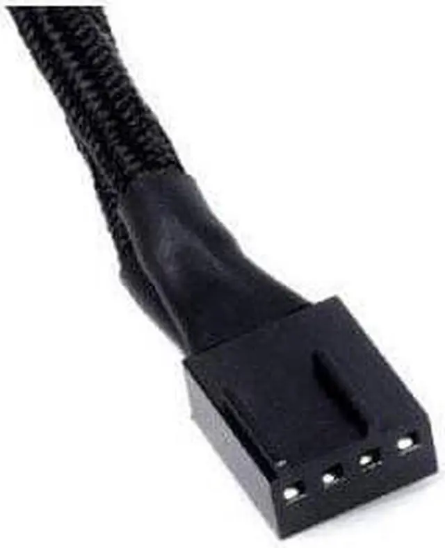 Alt view image 4 of 5 - Black Sleeved PWM Fan Splitter Cable 1 to 2 Converter, 2 Pack