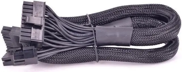 Alt view image 2 of 6 - 14pin +10pin to 24Pin ATX Power Supply Cable 20+4Pin with Sleevefor Corsair AXi Series AX1500i AX1200i AX860i AX760i Modular