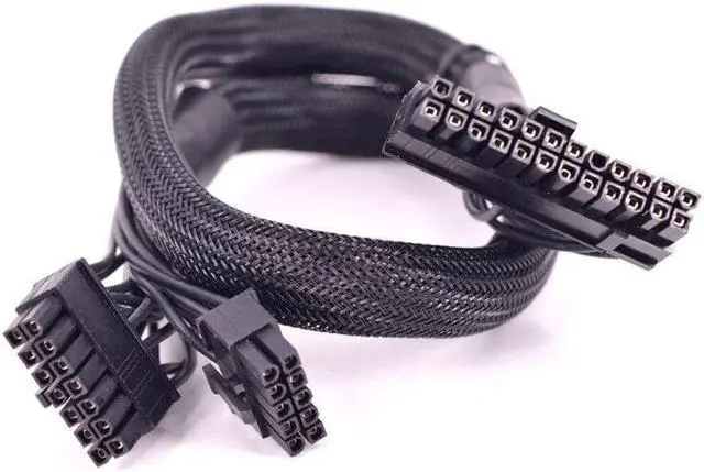 Alt view image 5 of 6 - 14pin +10pin to 24Pin ATX Power Supply Cable 20+4Pin with Sleevefor Corsair AXi Series AX1500i AX1200i AX860i AX760i Modular