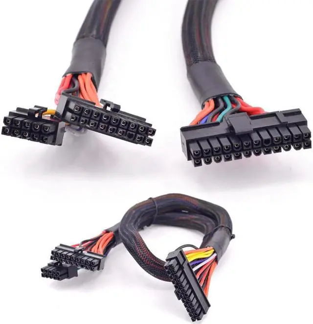 Alt view image 2 of 2 - 18 + 10pin to 24Pin ATX Power Supply Cable 20+4Pin with Sleeve for Corsair RMi Series RM1000i RM850i RM750i RM650i