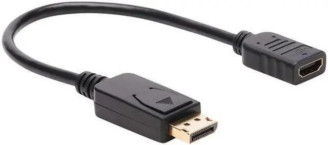Main image of DisplayPort to HDMI Video Adapter Video Converter, HDCP, Black (M/F), 1 ft.