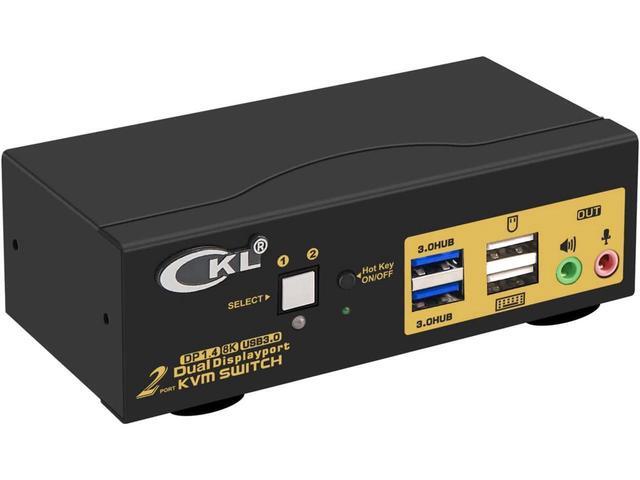 EKL USB 3.0 Switch - 4 Computer Sharing For Mouse, Keyboard, Printer With Audio Jack & Remote