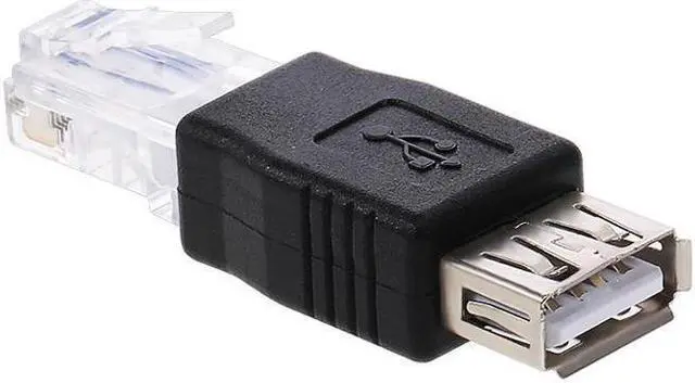 Main image of USB to RJ45 Adapter USB2.0 Female to Ethernet RJ45 Male Plug Adapter Connector
