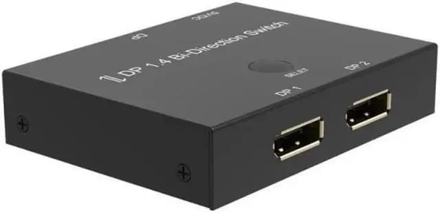 Alt view image 6 of 6 - Displayport 1.4 KVM Switch Splitter 8K@30Hz 4K@120Hz 1x2 or 2x1 Bi-direction Switch Splitter DP Converter for Source and Display
