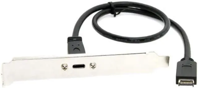 Alt view image 5 of 6 - USB 3.1 Front Panel Header to USB-C Type-C Female Extension Cable 40cm with Panel Mount Screw UC-037