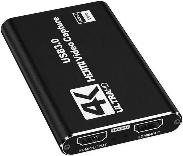 Alt view image 4 of 4 - 4K HDMI Video Capture Card USB3.0 1080p 60Hz Capture Card Screen Dongle Game Streaming Live Broadcasts Video Recording With Video HDMI Loop Out Audio Microphone Input For Linux Mac OS Windows
