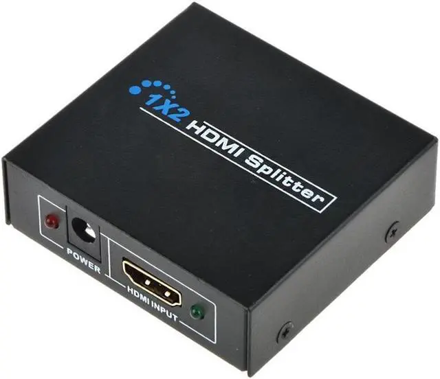 Alt view image 2 of 4 - New Full HD 1x2 Port HDMI Splitter Amplifier Repeater 3D 1080p Female Switch Box Hub