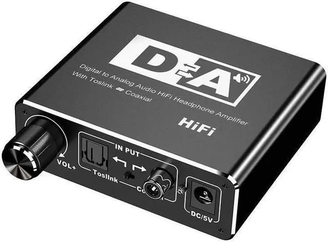 Main image of Digital Rotary Simulation Fiber Converter Coaxial Transfer 5.1 Audio Decoders 3.5 Headphones Ribbon Adjustment