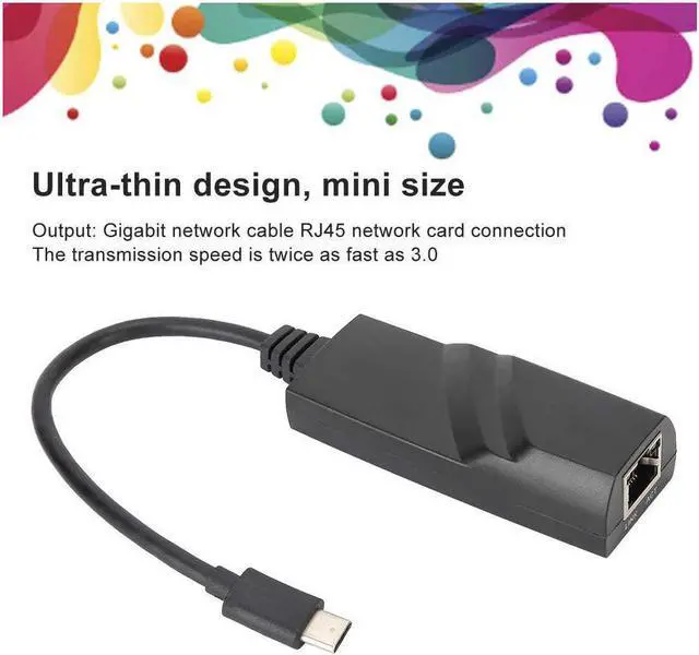 Alt view image 5 of 7 - Gigabit Ethernet Adapter Type C USB 3.1 1000Mbps High Speed Ethernet LAN Network Card for Mobile Phone Tablet Notebook and More Support Forward and Reverse Plugging