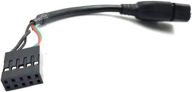 Alt view image 6 of 6 - USB Header to USB Cable,Motherboard USB 2.0 Adapter Cable, USB 2.0 Type A Female to Dupont 9 Pin Female Header Motherboard Cable Cord (2-Pack 0.1M)