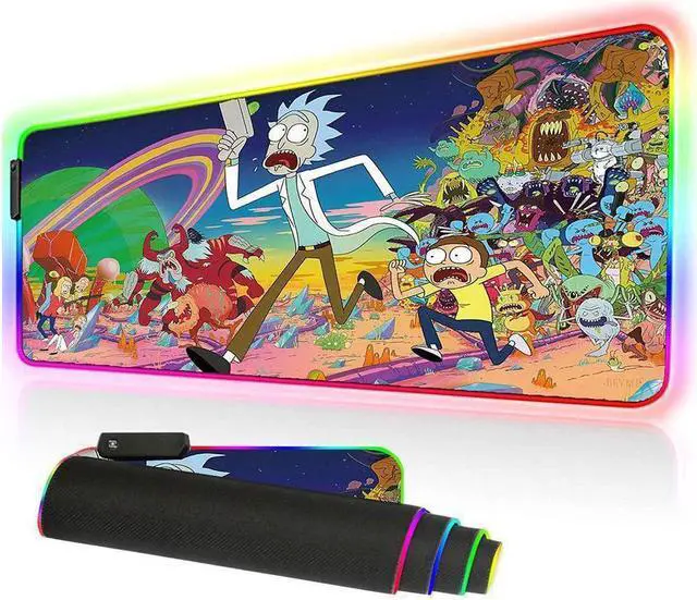 Main image of RGB Gaming Mouse Pad Large - Soft RGB Mouse Mat Oversize Glowing Led Extended Mousepad, USB Powered Computer Keyboard Mouse Pad, Lighted PC Gaming Mouse mat with Non-Slip Rubber Base Waterproof 80x30