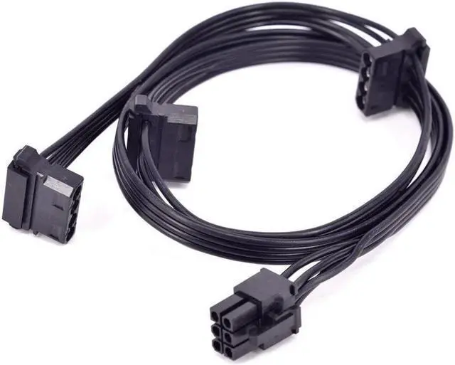Main image of PCIe 6Pin to 3 Peripheral 4Pin Molex Power Cable GPU 6 Pin to IDE for CORSAIR CX850M CX750M CX600M CX500M CX430M Modular PSU