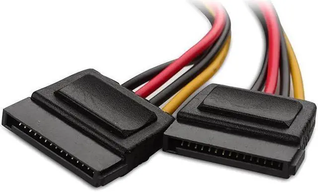 Alt view image 5 of 5 - 3-Pack 4 Pin Molex to Dual SATA Power Y-Cable Adapter- 6 Inches