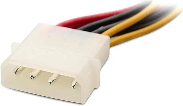 Alt view image 4 of 5 - 3-Pack 4 Pin Molex to Dual SATA Power Y-Cable Adapter- 6 Inches