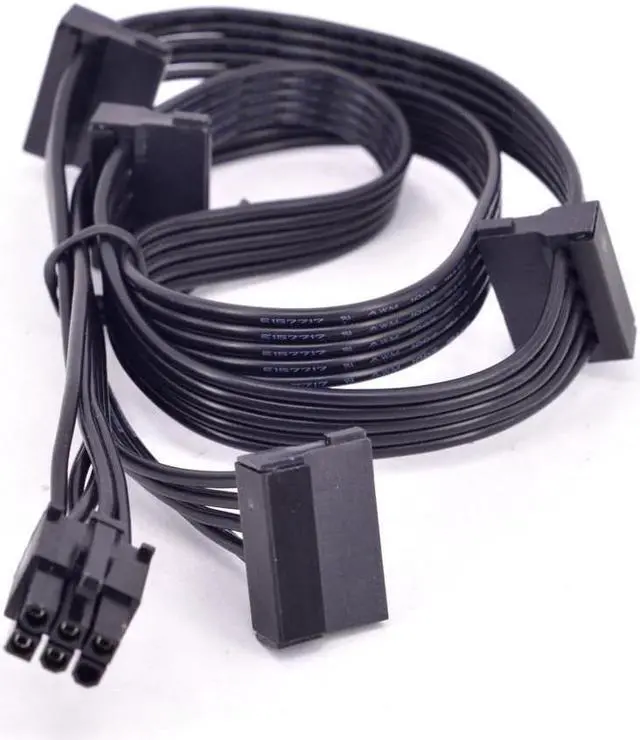 Main image of 6 Pin 1 to 4 SATA 15Pin Power Supply Cable Port Multiplier for Seasonic FOCUS PLUS Gold FOCUS+ 850FX 750FX 650FX 550FX