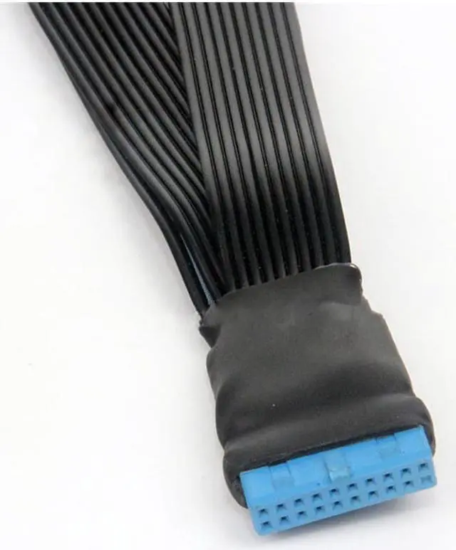 Alt view image 4 of 6 - 12cm 19-pin to USB 3.0 20-pin 1 to 2 Power Splitter Cable 18AWG for Motherboard