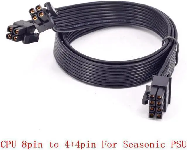Main image of CPU 8pin to 4+4pin Power Supply Cable ATX 12V P4 to P8 for Seasonic KM3 Series X-750 X-850 SS-1050XP3 SS-1200XP3 M12II Evo Series 520 620 650 750 850 Snow Silent 750 1050 FOCUS PLUS Gold SSR-850FX