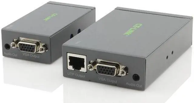 Main image of VGA UTP Extender 1x1 with Audio Support Max Resolution 1920x1200 Super Long Transmission Distance up to 300M Grey Model No.4021