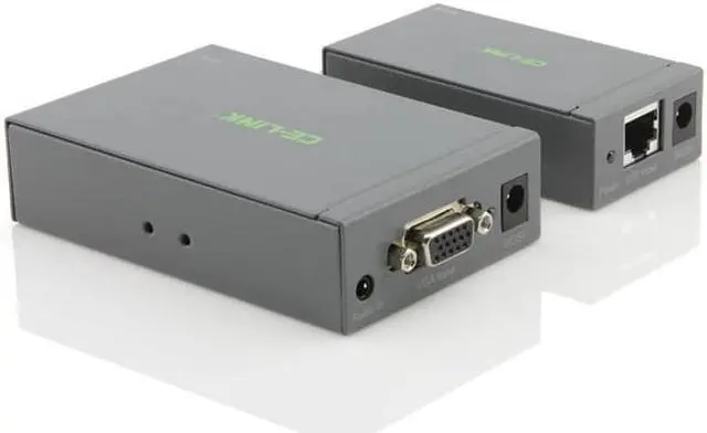 Alt view image 5 of 7 - VGA UTP Extender 1x1 with Audio Support Max Resolution 1920x1200 Super Long Transmission Distance up to 300M Grey Model No.4021