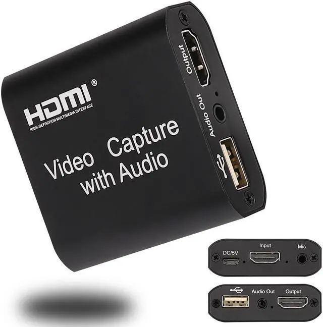 Main image of Video Audio Capture Card HDMI to USB 2.0 1080p Record with Loop Out for Gaming Streaming Teaching Video Conference and Live Broadcasting