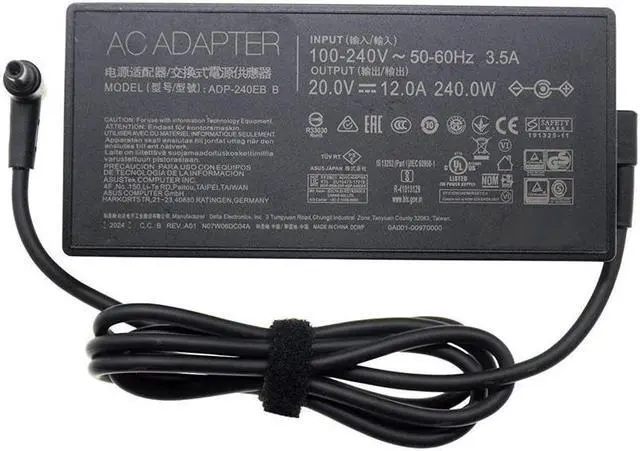 Alt view image 2 of 5 - 240W 12A Charger For Asus Rog: Adp-240Eb B Rog 15 Zephyrus S15 S17 G15 G513 Gx550Lxs Rtx2080 G733Qm G733Qr G733Qs G733Qsa Rtx2080 Laptop Power Supply Ac Adapter