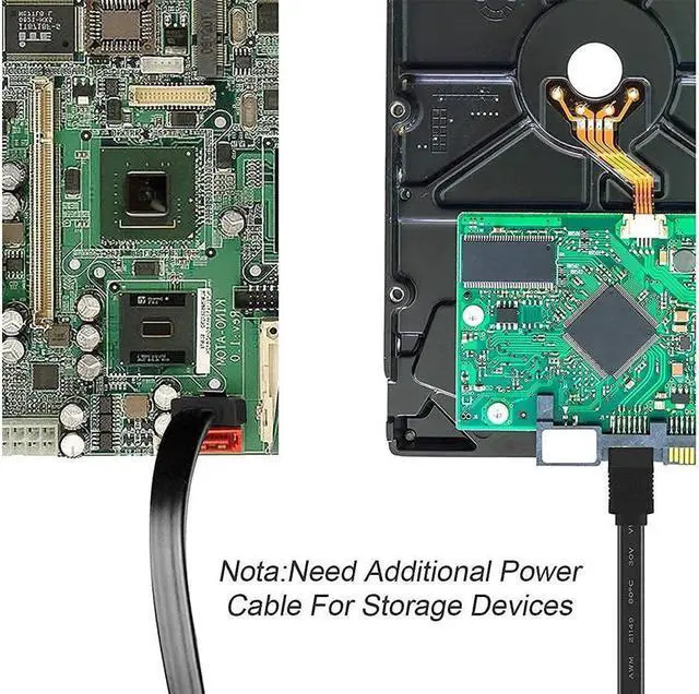 Alt view image 6 of 6 - 3 Pack Sata Cable Iii 6Gbps Straight Hdd Sdd Data Cable With Locking Latch 18 Inch Compatible For Sata Hdd, Ssd, Cd Driver, Cd Writer - Black