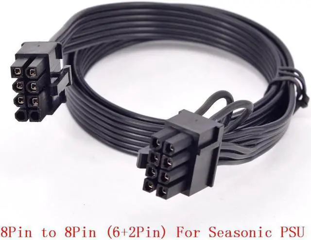 Main image of PCIe 8pin to 8pin (6+2Pin) Power Supply Cable GPU For Seasonic PSU KM3 Series X-750 X-850 SS-1050XP3 SS-1200XP3 M12II Evo Series 520 620 650 750 850 Snow Silent 750 1050 FOCUS PLUS Gold SSR-850FX