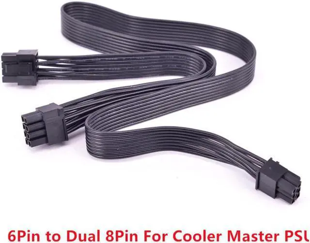 Main image of 6Pin to Dual 8Pin(6+2Pin)Power Supply Cable for Cooler Master MWE Gold V850 V1000 V1200 V1300 Platinum Silent Pro Gold M600 M2 1500W 1000W 850W Hybrid 1300W 1050W 850W M520 PSU Modular