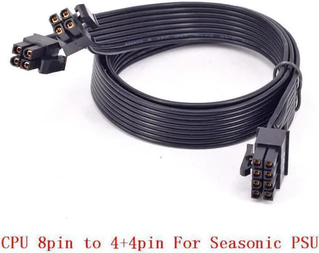 Main image of CPU 8pin to 4+4pin Power Supply Cable ATX 12V P4 to P8 for Seasonic KM3 Series X-750 X-850 SS-1050XP3 SS-1200XP3 M12II Evo Series 520 620 650 750 850 Snow Silent 750 1050 FOCUS PLUS Gold SSR-850FX