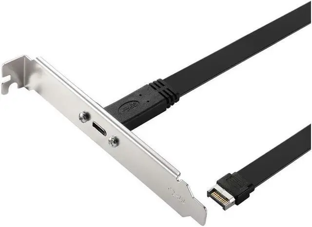 Alt view image 2 of 5 - USB 3.1 Type C Front Panel Header Extension Cable cm, USB 3.1 Type E to USB 3.1 Type C Cable,Gen 2 10 Gbps Internal Adapter Cable,with Mount Screw (26cm)