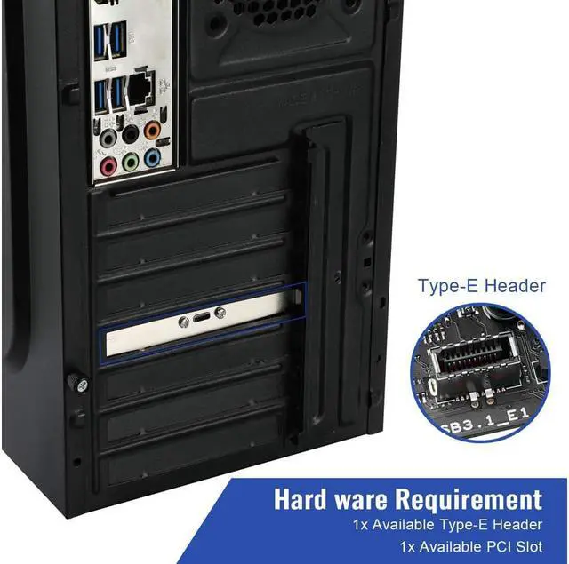 Alt view image 4 of 5 - USB 3.1 Type C Front Panel Header Extension Cable cm, USB 3.1 Type E to USB 3.1 Type C Cable,Gen 2 10 Gbps Internal Adapter Cable,with Mount Screw (26cm)