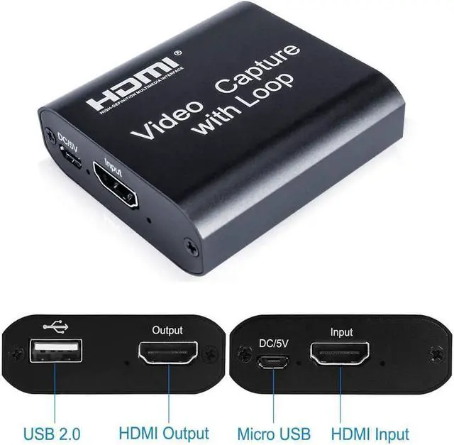 Alt view image 2 of 7 - Audio Video Capture Cards, 1080P 60FPS Game Video Capture Card Device, Live Stream and Record for Switch/X-1/360/ PS4/3/Wii U/Wins/Linux/Mac