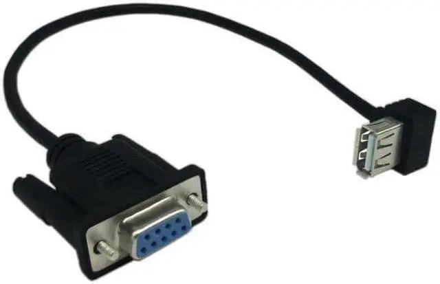 Main image of RS232 DB9 Female to USB 2.0 A Female Serial Cable Adapter Converter 8" Inch 25cm