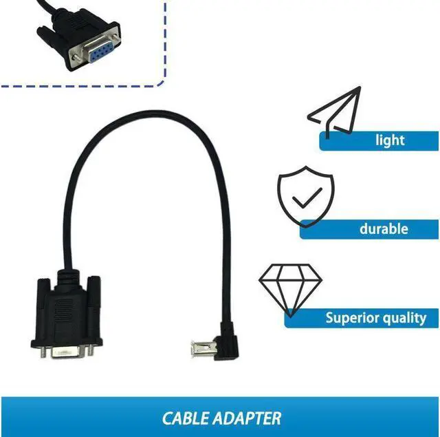 Alt view image 5 of 6 - RS232 DB9 Female to USB 2.0 A Female Serial Cable Adapter Converter 8" Inch 25cm