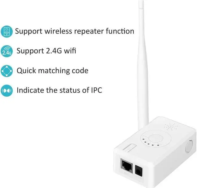 Alt view image 3 of 6 - HeimVision RR01 WiFi Range Extender for HeimVision HM241/ HM243 WiFi Security Camera System Only Compatible with HeimVision HM241/ HM243 8CH Security Camera System