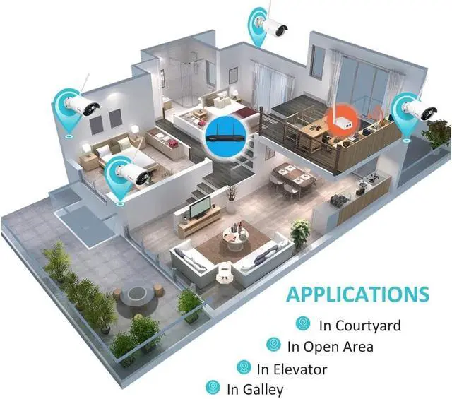 Alt view image 4 of 6 - HeimVision RR01 WiFi Range Extender for HeimVision HM241/ HM243 WiFi Security Camera System Only Compatible with HeimVision HM241/ HM243 8CH Security Camera System