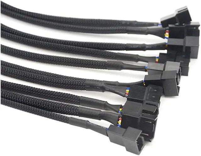 Alt view image 2 of 5 - 10 PCS 10" 4 Pin PWM Fan Extension Power Cable Computer PC Fan Power Extension Cable for Computer ATX Case