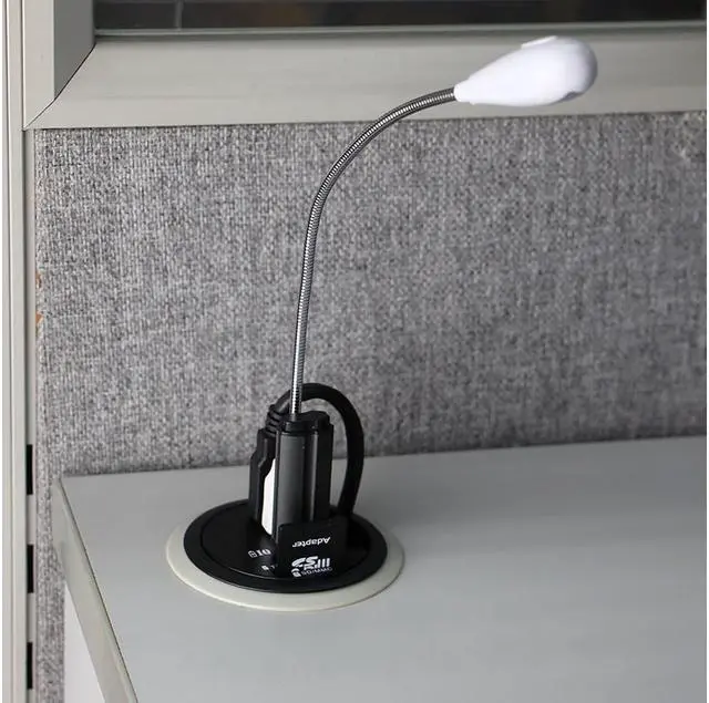 Alt view image 4 of 6 - 2.5" Grommet Hole - In Desk - USB 3.1 Gen I 3 Port Hub/ BC 1.2 USB Charger with SD Card Reader