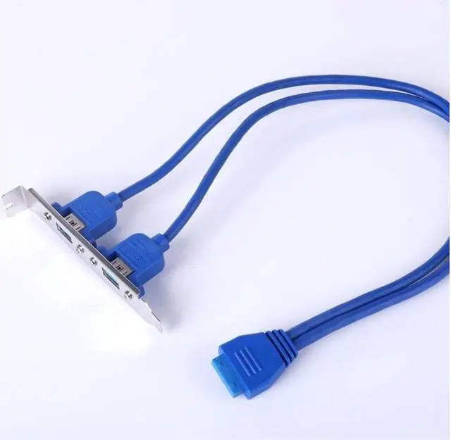 Alt view image 2 of 3 - 1Pc Full Size Bracket Motherboard 20pin To USB 3.0 Female Back Panel Header Connector Cable Adapter with PCI Slot Plate