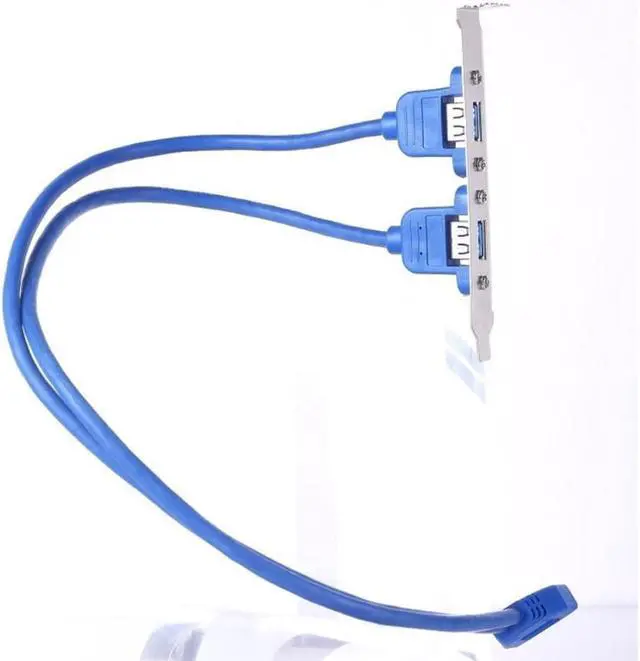 Alt view image 3 of 3 - 1Pc Full Size Bracket Motherboard 20pin To USB 3.0 Female Back Panel Header Connector Cable Adapter with PCI Slot Plate