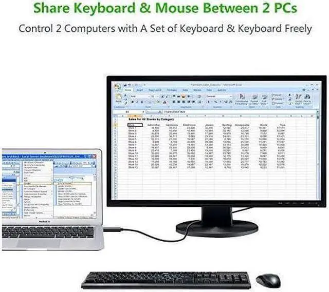 Alt view image 3 of 4 - UGREEN USB Data Transfer Cable USB 2.0 Transfer Data Easy Link Cable for Windows Mac Data transferring from PC to PC Black 2m