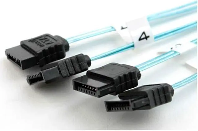 Alt view image 2 of 3 - Internal Mini SAS (SFF-8087) to 4x SATA 7-Pin F Forward Breakout Cable 50CM