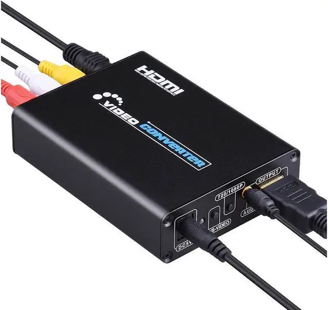 Alt view image 4 of 7 - 3RCA AV CVBS Composite & S-Video R/L Audio to HDMI Converter Adapter Support 720P/1080P for PS2 PS3 NES SNES Nintendo 64 HDTV